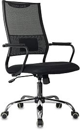 Кресло руководителя Бюрократ CH Balance SL черный Elastic-102 сетка/ткань крестов. металл хром - Фото предпросмотра