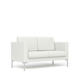 Диван 2-местный Берлин Бр. 004.01 экокожа белая CN2 - Фото предпросмотра