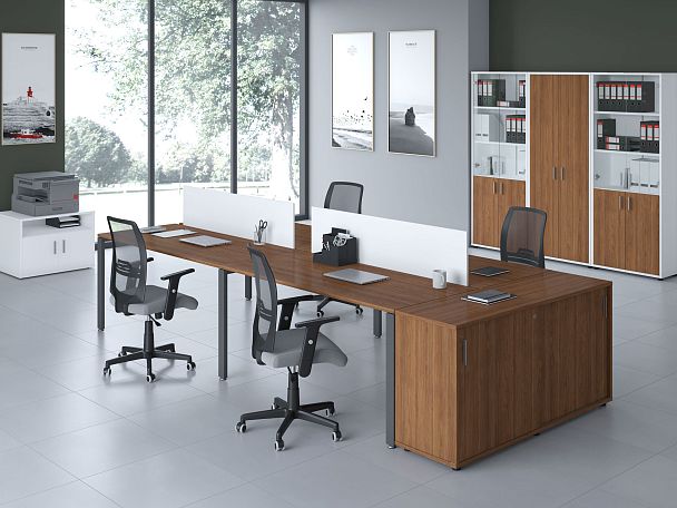 Стол мобильный складной Trend Metal 160x72x75 орех - Вид 2