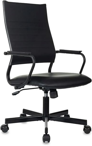 Кресло руководителя Бюрократ CH BALANCE черный экокожа крестов. металл черный - Вид 1