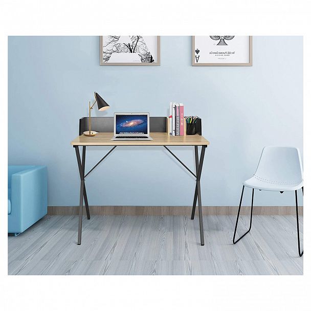 Стол на металлокаркасе BRABIX "LOFT CD-007", 800х500х840 мм, органайзер, комбинированный, 641227 - Вид 12