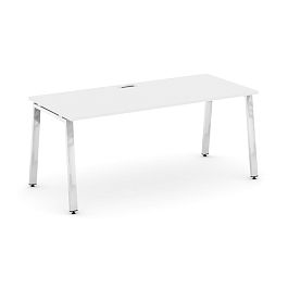 Style Project Direct Lux Стол письменный M-SN-6A.SR-024.M Белый/Нержавеющая Сталь/Хром 1580*800*750 - Фото предпросмотра