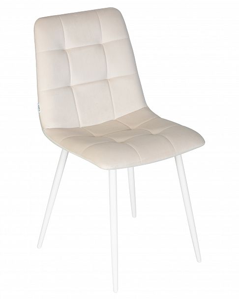 Стул обеденный DOBRIN CHILLY (Кремовый Holland 05, основание белое) - Вид 7