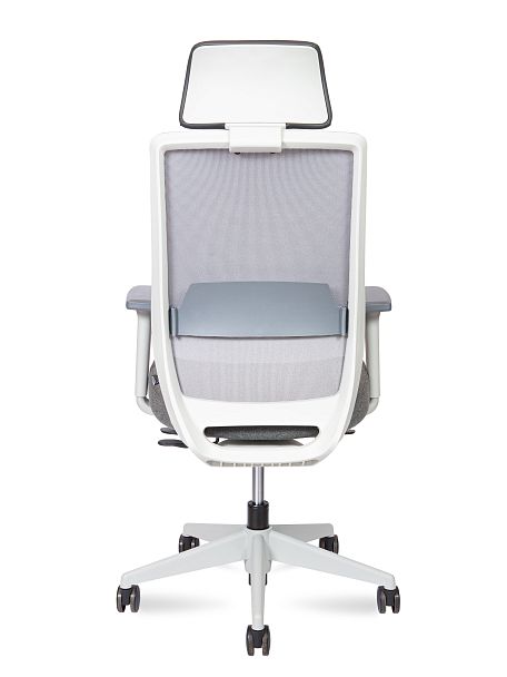 Кресло офисное / Mono grey / серый пластик / серая ткань / серая сетка - Вид 5