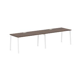 Стол 2-х местный ELWST 3180 Дуб Денвер тёмный/Белый 3126х800х750 EDIS - Фото предпросмотра