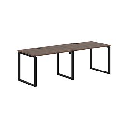 Стол 2-х местный EQWST 2380 Дуб Денвер тёмный/Черный 2326х800х750 EDIS - Фото предпросмотра