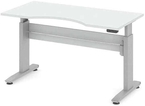 Стол офисный рабочий "Трансформер"  ПК-ТРС-СТЭ160Х80/ЭРД-В1-76 белый - Вид 1