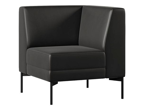 Модуль Everprof Gamma угловый Экокожа Черный - Вид 1