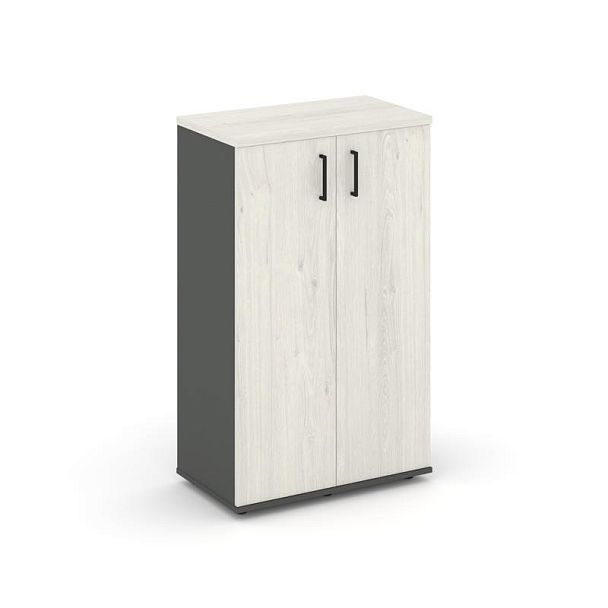 Стайл Проджект Тумба опорная/приставная SN.TOP-061 Антрацит/Дуб Наварра/Черный Ручки 600*400*1150 - Вид 1