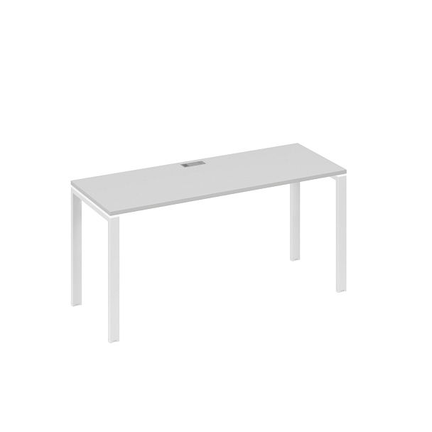 Стол письменный на металлокаркасе UNO A4 А4 Б1 005 БП серый / металлокаркас белый - Вид 1