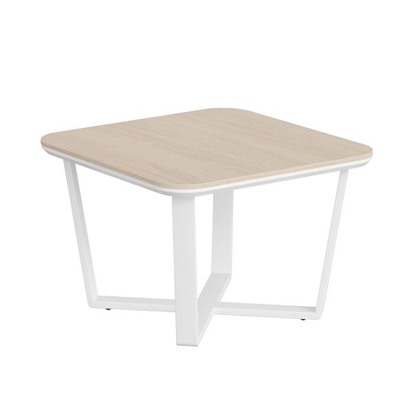 Стол журнальный СФ-571608.1 Дуб светлый/Белый премиум 750х750х500 LINE - Вид 1