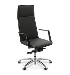 Кресло Соло кожа натуральная кожа с компаньоном / черная - Фото предпросмотра