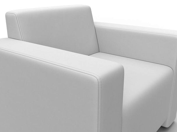 Кресло Лига-093 Экокожа белый - Вид 4