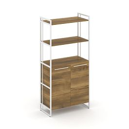 Rift Шкаф 4 ниши широкий RF.SS-44 Сандал Янтарный/Металл Белый 798*396*1648 - Фото предпросмотра