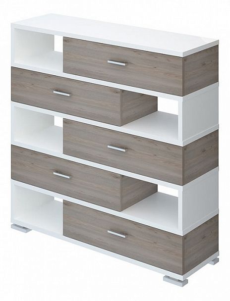 Тумба комбинированная Домино нельсон СБ-40/5 Белый/Нельсон - Вид 1