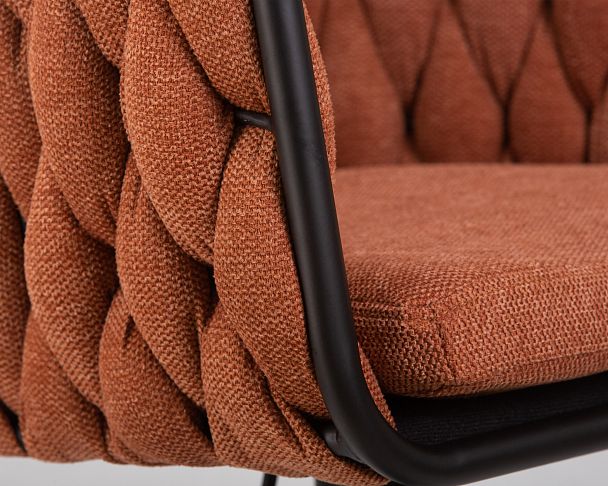 Стул барный DOBRIN LEON (оранжевая ткань (LAR 275-27)) - Вид 8