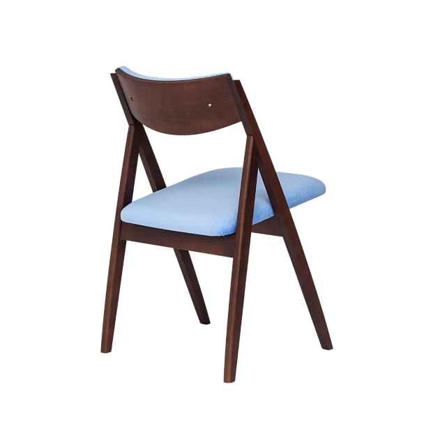 Стул раскладной Clack,  мягкая спинка, велюр Teddy 311, каркас бук морилка старинный орех - Вид 6