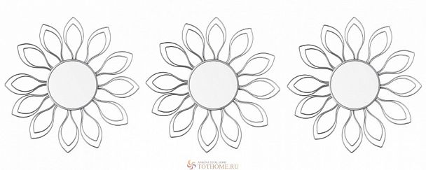 Набор из 3 зеркал настенных (25 см) Aviere 29229 - Вид 2