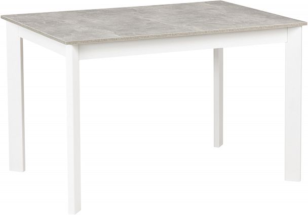 Стол деревянный кухонный раскладной Стил 120(170)*80 Бетон/Белый - Вид 1