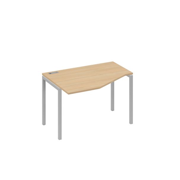 Стол эргономичный левый "Техно" на металлокаркасе DUE A4 А4 Б2 051 БП натуральный дуб / металлокаркас серый - Вид 1