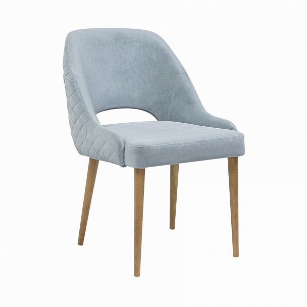 Стул Мила Диамант, флок Emmanuelle Mint, cтаринный орех - Вид 1