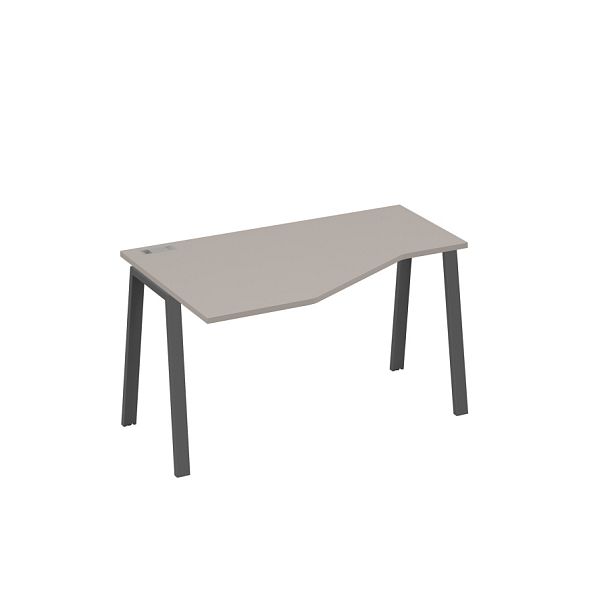 Стол эргономичный левый "Техно" на металлокаркасе TRE A4 А4 Б3 053 БП мокко премиум / металлокаркас антрацит - Вид 1