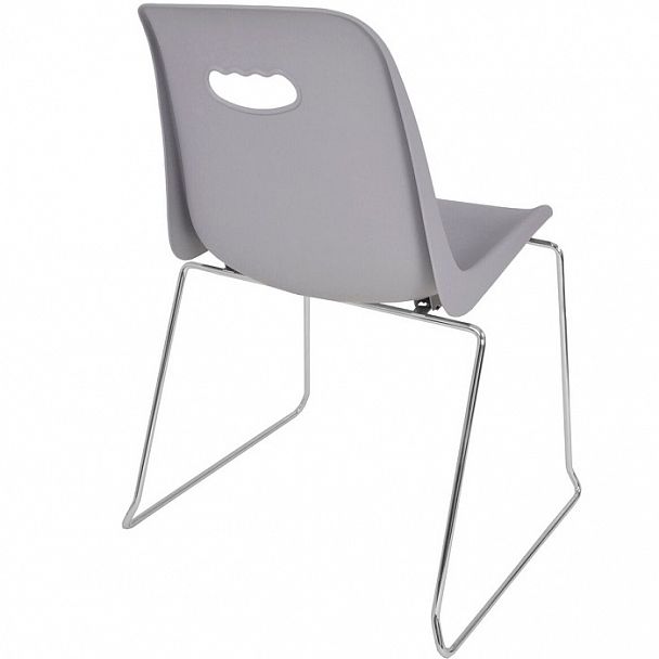 Стул Venezia (пруток) каркас хром, серый, стопируемый - Вид 2