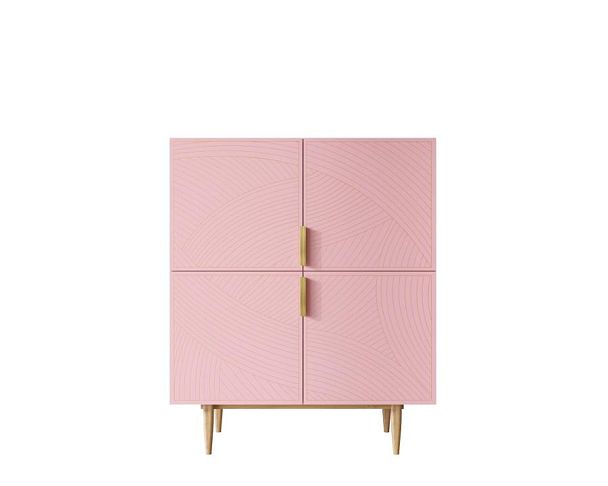 Большой комод с четырьмя дверками Line LN03/GR1/pink - Вид 1
