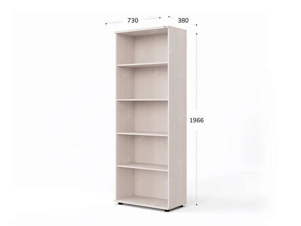 UNITY РШ-02 ДУБ МОЛОЧНЫЙ Стеллаж открытый Прямой 730х380х1966 - Вид 7