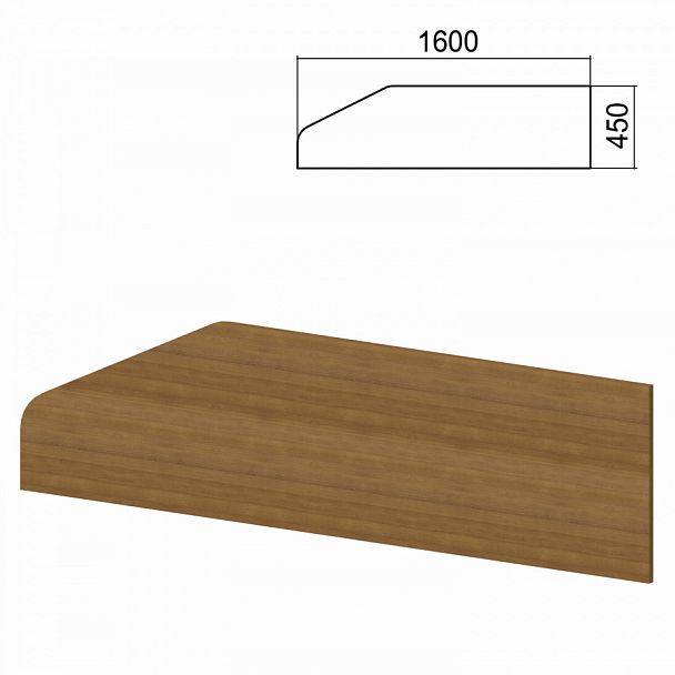 Экран-перегородка к столам "Арго", шириной 1600 мм, орех - Вид 1