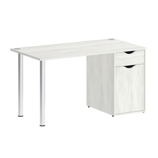 Home Office Стол письменный VR.SP-3-138.1 Снежная патина/Хром опоры 1380*720*750 - Вид 1