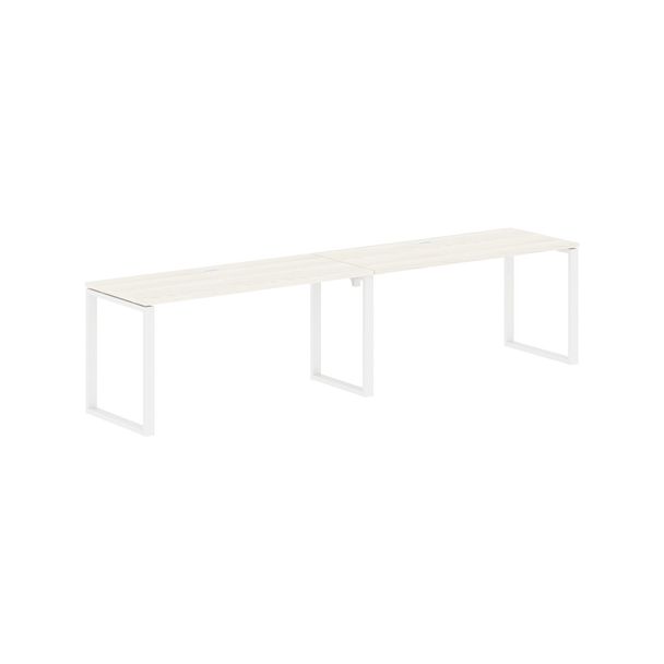 Стол 2-х местный EQWST 3167 Ясень Траун/Белый 3126х670х750 EDIS - Вид 1