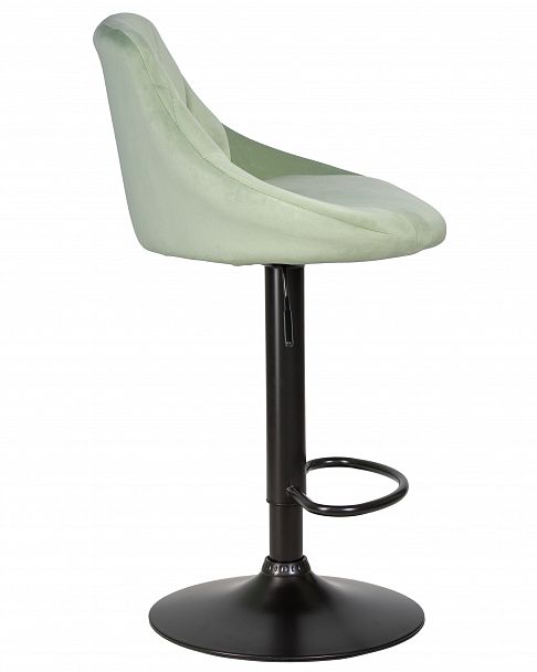 Стул барный DOBRIN LOGAN BLACK (мятный велюр (MJ9-87)) - Вид 3