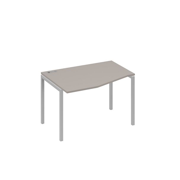 Стол эргономичный левый "Техно" на металлокаркасе DUE A4 А4 Б2 061 БП мокко премиум / металлокаркас серый - Вид 1