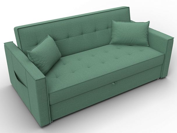 Диван прямой Лига-104 (160) Рогожка зеленый - Вид 6