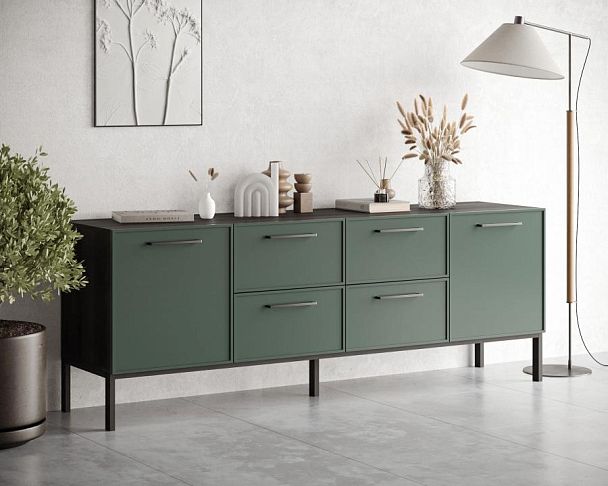 Комод две дверки и четыре ящика Nicole арт NEM19G - Вид 3