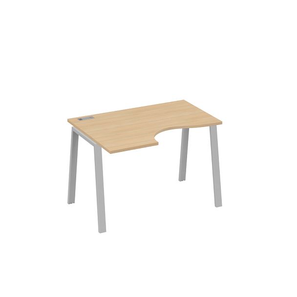 Стол эргономичный левый "Классика" на металлокаркасе TRE A4 А4 Б3 041 БП натуральный дуб / металлокаркас серый - Вид 1