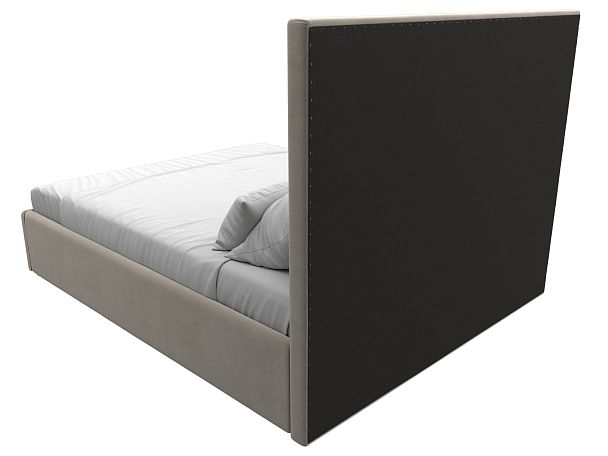 Интерьерная кровать Афродита 160 (полностью микровельвет бежевый) - Вид 5