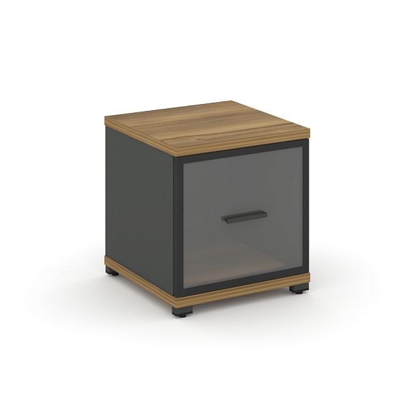 Concept Шкаф 1 узкая секция, 1 ниша CN.STU-113 RPB A Сандал Янтарный/Антрацит/Металл Антрацит/Прозрачный 420*420*450 - Вид 1