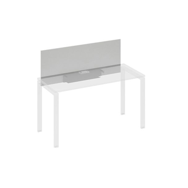 Экран настольный фронтальный для стола 140 с кабель-каналом A4 А4 Б 832 БП серый / металлокаркас антрацит - Вид 1