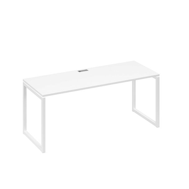 Стол письменный на металлокаркасе QUATTRO A4 А4 Б4 016 БП белый премиум / металлокаркас белый - Вид 1