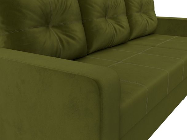 Диван угловой Ливерпуль Лайт правый угол Микровельвет зеленый - Вид 4
