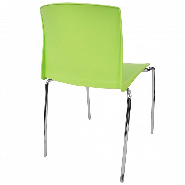 Стул Pull (4 ножки) каркас Хром, салатовый, стопируемый - Вид 3
