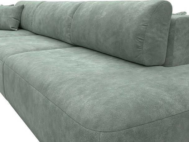 Диван угловой Лига-036 НПБ Модерн Лонг левый угол Велюр зеленый - Вид 4