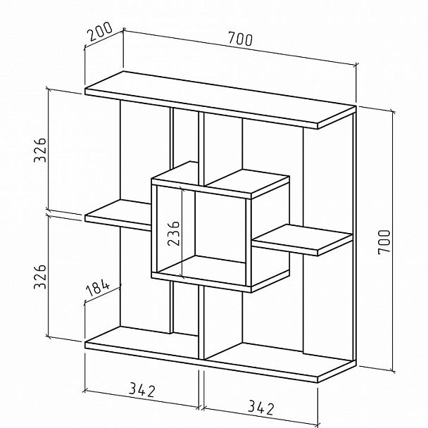 Полка навесная Лайт-26 - Вид 2