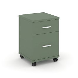 Concept Тумба мобильная 1 ящ.+1 распаш. фасад CN.TUM-009 W Кобо/Металл Белый 420*420*615 - Фото предпросмотра