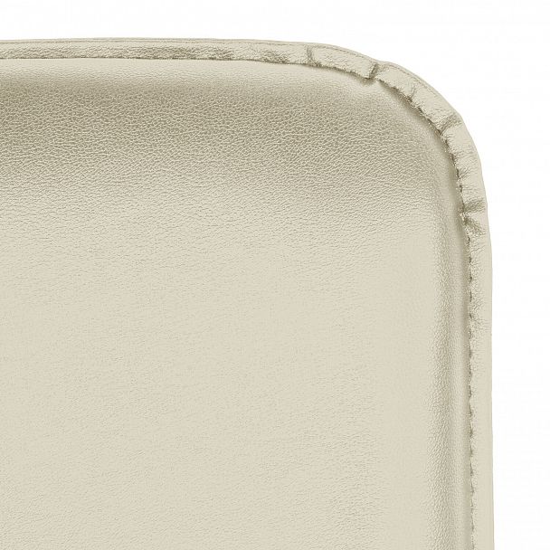 Кресло для приемных и переговорных "Samba", деревянные накладки, хромированный каркас, кожзам бежевый - Вид 11