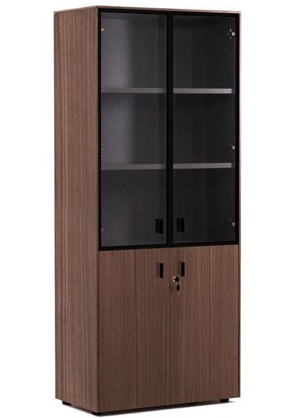 ENZO Шкаф комбинированный Кабинет руководителя renz  коричневый/черный - Вид 1