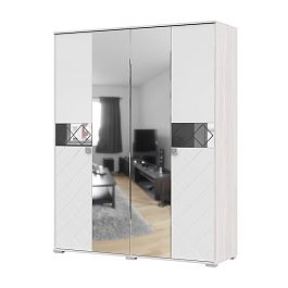 Шкаф Сальма ШК 024 (1626х2060х525) анкор/белый глянец - Фото предпросмотра