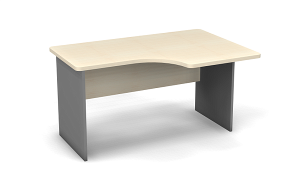 Стол эргономичный L,R 1400 Берлин Береза Майнау/Серый СУ 140.95 L/R - Вид 1